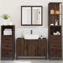 Set de muebles baño 4 pzas madera contrachapada roble marrón de , Muebles de baño - Ref: Foro24-3301254, Precio: 346,94 €, De...