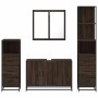 Set de muebles baño 4 pzas madera contrachapada roble marrón de , Muebles de baño - Ref: Foro24-3301254, Precio: 346,94 €, De...