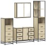 Juego de muebles de baño 4 pzas contrachapada roble sonoma de , Muebles de baño - Ref: Foro24-3301261, Precio: 427,65 €, Desc...