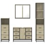 Juego de muebles de baño 4 pzas contrachapada roble sonoma de , Muebles de baño - Ref: Foro24-3301261, Precio: 427,65 €, Desc...