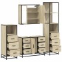 Juego de muebles de baño 4 pzas contrachapada roble sonoma de , Muebles de baño - Ref: Foro24-3301261, Precio: 427,65 €, Desc...