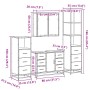Juego de muebles de baño 4 pzas contrachapada roble sonoma de , Muebles de baño - Ref: Foro24-3301261, Precio: 427,65 €, Desc...