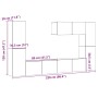 Muebles de TV de pared 7 uds madera vieja madera de ingeniería de , Muebles TV - Ref: Foro24-3328979, Precio: 246,83 €, Descu...
