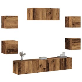 Mueble para TV de pared madera vieja 5 piezas de , Muebles TV - Ref: Foro24-3329207, Precio: 202,34 €, Descuento: %
