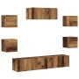 Mueble para TV de pared madera vieja 5 piezas de , Muebles TV - Ref: Foro24-3329207, Precio: 202,34 €, Descuento: %