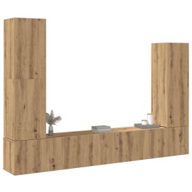 Mueble para TV de pared madera contrachapada artesanal 4 piezas de , Muebles TV - Ref: Foro24-3329218, Precio: 197,39 €, Desc...