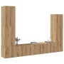 Mueble para TV de pared madera contrachapada artesanal 4 piezas de , Muebles TV - Ref: Foro24-3329218, Precio: 197,39 €, Desc...