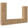 Mueble para TV de pared madera contrachapada artesanal 4 piezas de , Muebles TV - Ref: Foro24-3329218, Precio: 197,39 €, Desc...