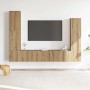 Mueble para TV de pared madera contrachapada artesanal 4 piezas de , Muebles TV - Ref: Foro24-3329218, Precio: 197,39 €, Desc...