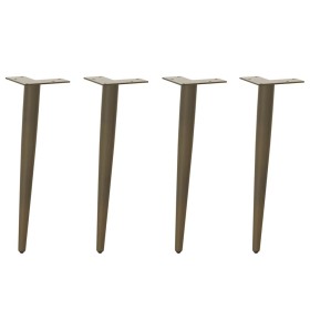 Patas para mesa de centro cónicas 4 uds acero natural 30-31cm de , Patas para mesas - Ref: Foro24-4012511, Precio: 37,84 €, D...