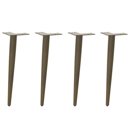 Patas para mesa de centro cónicas 4 uds acero natural 30-31cm de , Patas para mesas - Ref: Foro24-4012511, Precio: 37,84 €, D...