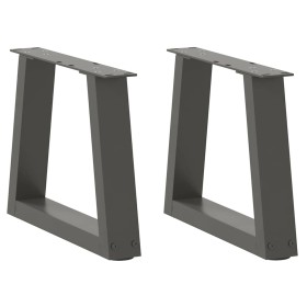 Patas para mesa comedor forma V 2 uds antracita 40x(30-31,3) cm de , Patas para mesas - Ref: Foro24-4012526, Precio: 49,31 €,...