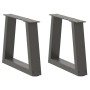 Patas para mesa comedor forma V 2 uds antracita 40x(30-31,3) cm de , Patas para mesas - Ref: Foro24-4012526, Precio: 49,31 €,...