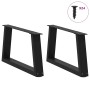Patas para mesa de comedor forma V 2 uds negro 60x(30-31,3) cm de , Patas para mesas - Ref: Foro24-4012532, Precio: 64,64 €, ...