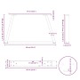 Patas para mesa de comedor forma V 2 uds negro 60x(30-31,3) cm de , Patas para mesas - Ref: Foro24-4012532, Precio: 64,64 €, ...