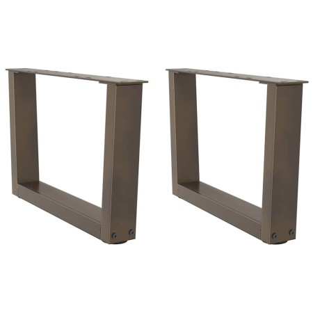 Patas para mesa de comedor en forma de V 2 uds acero natural de , Patas para mesas - Ref: Foro24-4012615, Precio: 68,45 €, De...