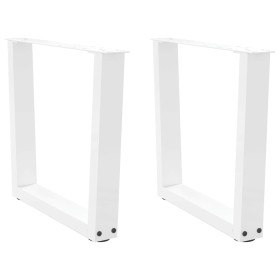 Patas para mesa de comedor forma V 2 uds blanco 50x(42-43,3) cm de , Patas para mesas - Ref: Foro24-4012629, Precio: 67,32 €,...