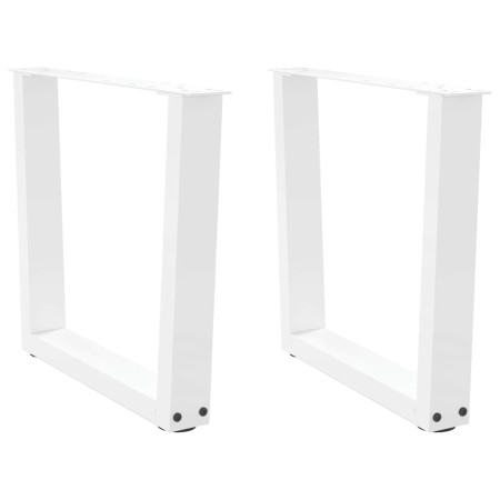 Patas para mesa de comedor forma V 2 uds blanco 50x(42-43,3) cm de , Patas para mesas - Ref: Foro24-4012629, Precio: 67,32 €,...
