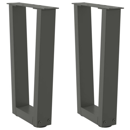 Patas para mesa de comedor en forma de V 2 uds antracita Acero de , Patas para mesas - Ref: Foro24-4012622, Precio: 54,79 €, ...