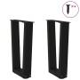 Patas para mesa de comedor en forma de V 2 uds acero negro de , Patas para mesas - Ref: Foro24-4012620, Precio: 45,33 €, Desc...