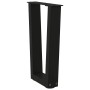 Patas para mesa de comedor en forma de V 2 uds acero negro de , Patas para mesas - Ref: Foro24-4012620, Precio: 45,33 €, Desc...