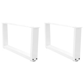 Patas para mesa de comedor forma V 2 uds blanco 70x(30-31,3) cm de , Patas para mesas - Ref: Foro24-4012617, Precio: 71,74 €,...