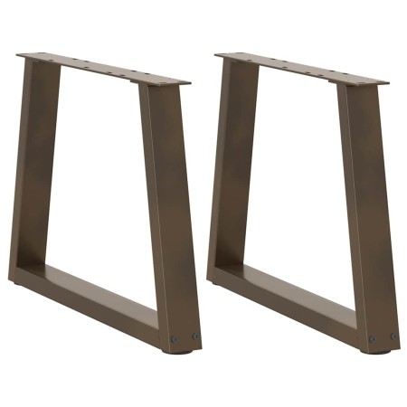 Patas para mesa de comedor forma de V 2 uds acero natural acero de , Patas para mesas - Ref: Foro24-4012551, Precio: 66,97 €,...