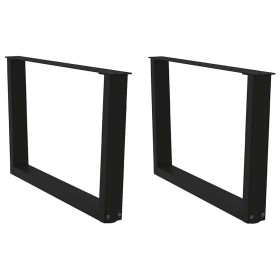 Patas para mesa de comedor forma V 2 uds negro 70x(42-43,3) cm de , Patas para mesas - Ref: Foro24-4012636, Precio: 67,09 €, ...