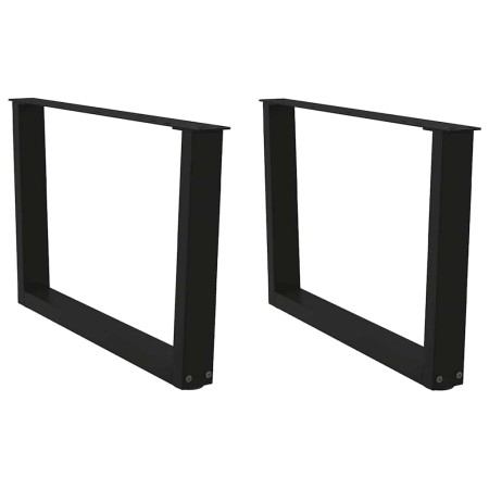 Patas para mesa de comedor forma V 2 uds negro 70x(42-43,3) cm de , Patas para mesas - Ref: Foro24-4012636, Precio: 67,09 €, ...