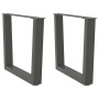 Patas para mesa de comedor en forma de V 2 uds antracita acero de , Patas para mesas - Ref: Foro24-4012634, Precio: 71,77 €, ...