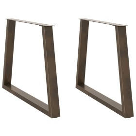 Patas para mesa de comedor en forma de V 2 uds acero natural de , Patas para mesas - Ref: Foro24-4012579, Precio: 106,41 €, D...