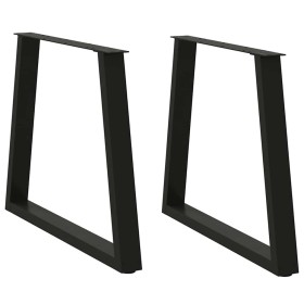Patas para mesa de comedor en forma de V 2 uds acero negro de , Patas para mesas - Ref: Foro24-4012572, Precio: 82,39 €, Desc...