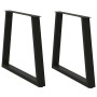 Patas para mesa de comedor en forma de V 2 uds acero negro de , Patas para mesas - Ref: Foro24-4012572, Precio: 82,39 €, Desc...