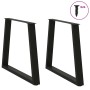 Patas para mesa de comedor en forma de V 2 uds acero negro de , Patas para mesas - Ref: Foro24-4012572, Precio: 82,39 €, Desc...