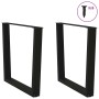 Patas para mesa de comedor en forma de V 2 uds acero negro de , Patas para mesas - Ref: Foro24-4012648, Precio: 81,94 €, Desc...