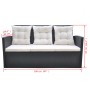 Set comedor de jardín 6 piezas y cojines ratán sintético negro de vidaXL, Conjuntos de jardín - Ref: Foro24-42643, Precio: 62...