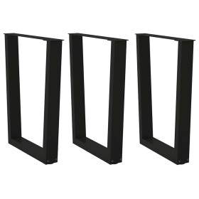 Patas para mesa de comedor en forma de V 3 uds acero negro de , Patas para mesas - Ref: Foro24-4012660, Precio: 113,51 €, Des...