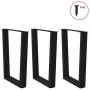 Patas para mesa de comedor en forma de V 3 uds acero negro de , Patas para mesas - Ref: Foro24-4012660, Precio: 113,51 €, Des...