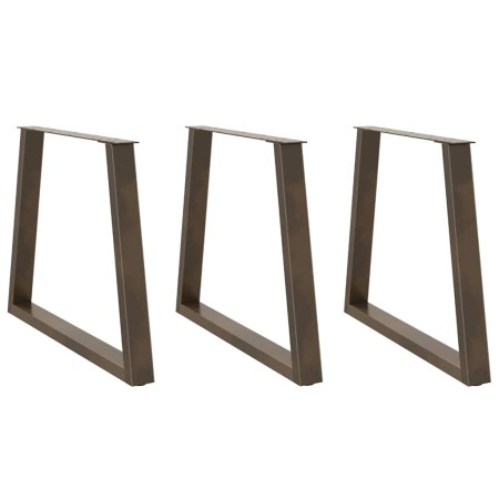 Patas para mesa de comedor en forma de V 3 uds acero natural de , Patas para mesas - Ref: Foro24-4012587, Precio: 145,88 €, D...