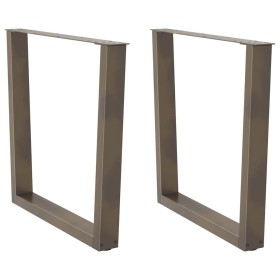 Patas para mesa de comedor en forma de V 2 uds acero natural de , Patas para mesas - Ref: Foro24-4012655, Precio: 105,62 €, D...