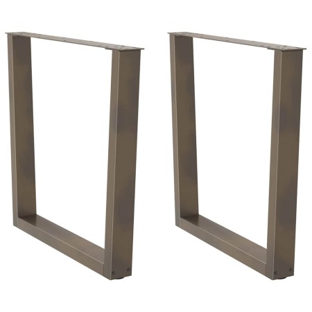 Patas para mesa de comedor en forma de V 2 uds acero natural de , Patas para mesas - Ref: Foro24-4012655, Precio: 105,62 €, D...