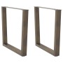 Patas para mesa de comedor en forma de V 2 uds acero natural de , Patas para mesas - Ref: Foro24-4012655, Precio: 105,62 €, D...