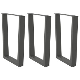 Patas para mesa de comedor en forma de V 3 uds antracita acero de , Patas para mesas - Ref: Foro24-4012662, Precio: 139,56 €,...