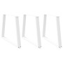 Patas para mesa de comedor en forma de V 3 uds acero blanco de , Patas para mesas - Ref: Foro24-4012593, Precio: 157,61 €, De...