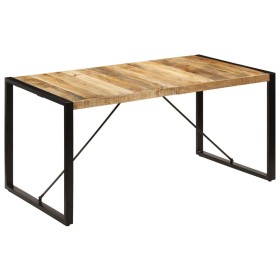 Mesa de comedor de madera maciza de mango 160x80x75 cm en Mesas de comedor | Comprar online en Foru.es
