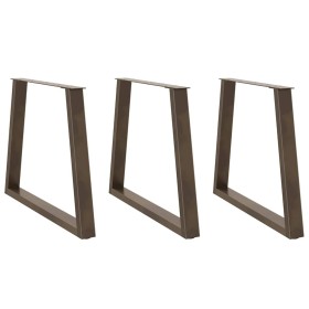 Patas para mesa de comedor en forma de V 3 uds acero natural de , Patas para mesas - Ref: Foro24-4012591, Precio: 144,23 €, D...
