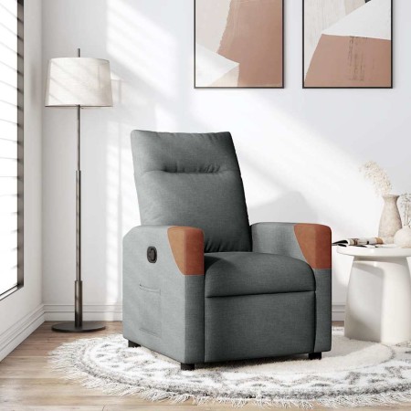 Sillón reclinable de tela gris oscuro de , Sillones - Ref: Foro24-4104810, Precio: 199,42 €, Descuento: %