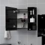 Armario de espejo de baño contrachapada negro 62,5x20,5x64 cm de vidaXL, Tocadores de baño - Ref: Foro24-803309, Precio: 81,7...