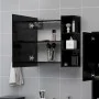 Black plywood bathroom mirror cabinet 62.5x20.5x64 cm by vidaXL, bathroom vanities - Ref: Foro24-803309, Price: 80,21 €, Disc...