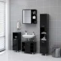 Black plywood bathroom mirror cabinet 62.5x20.5x64 cm by vidaXL, bathroom vanities - Ref: Foro24-803309, Price: 80,21 €, Disc...